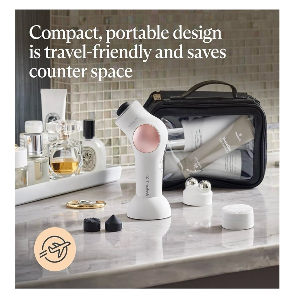 Therabody Facial Device in White and Rose Gold - Picture 7 of 9